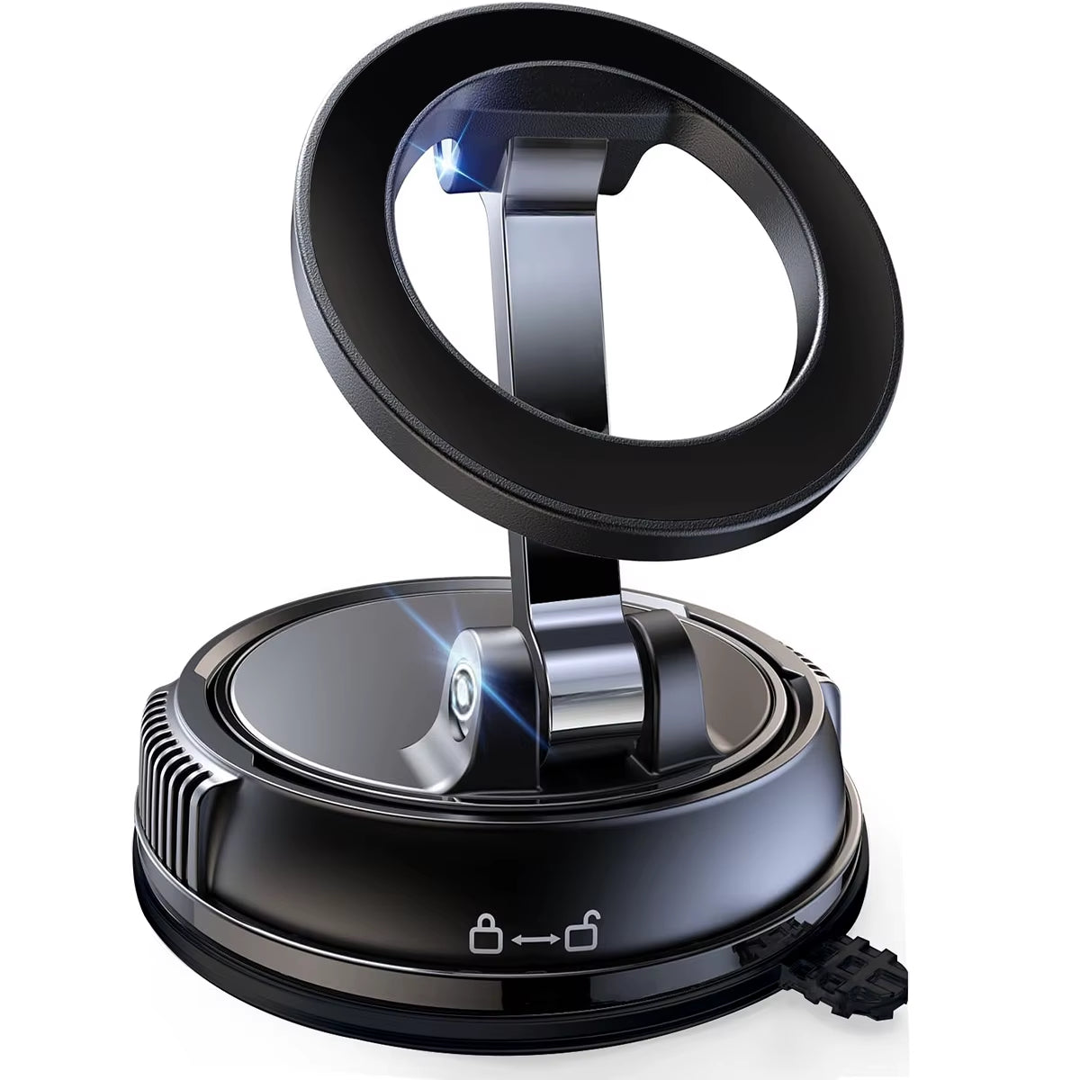 Magnetic Suction Cup Phone Mount for Magsafe 360° Adjustable Magnetic Car Phone Holder Pocket Size Foldable Car Mount